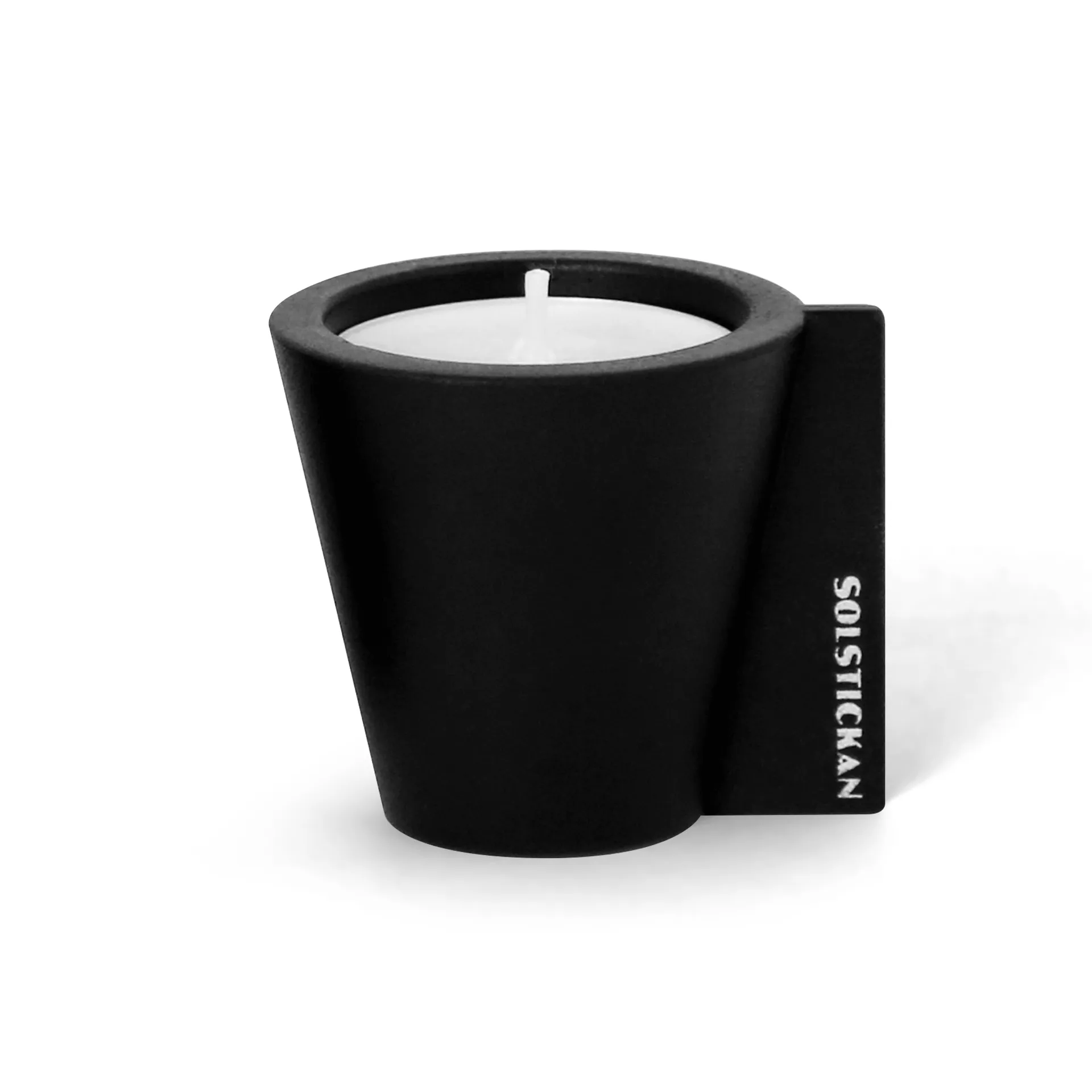 Portavelas Flipp 5x6 cm, Negro Solstickan Design