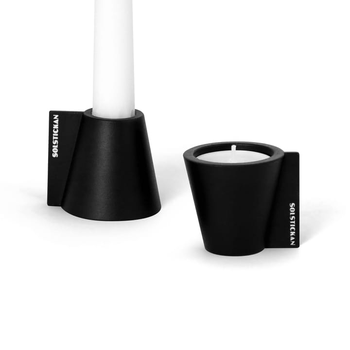 Portavelas Flipp 5x6 cm, Negro Solstickan Design