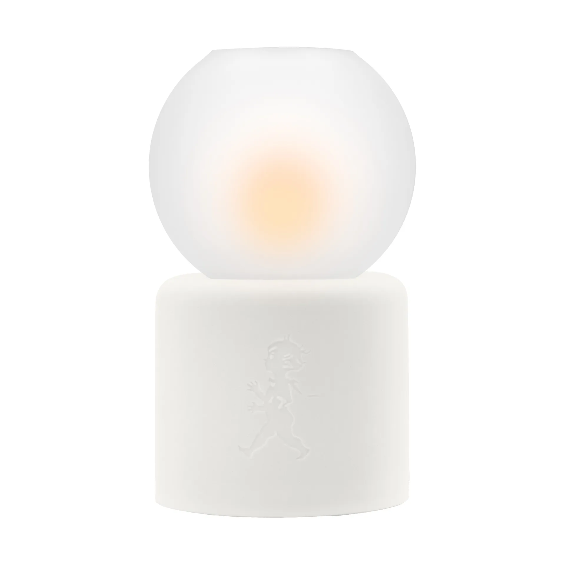 Portavelas Globe Ø9,5x17 cm, Blanco Solstickan Design