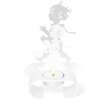 Portavelas Silhuett 9,3x13,3 cm - Blanco - Solstickan Design