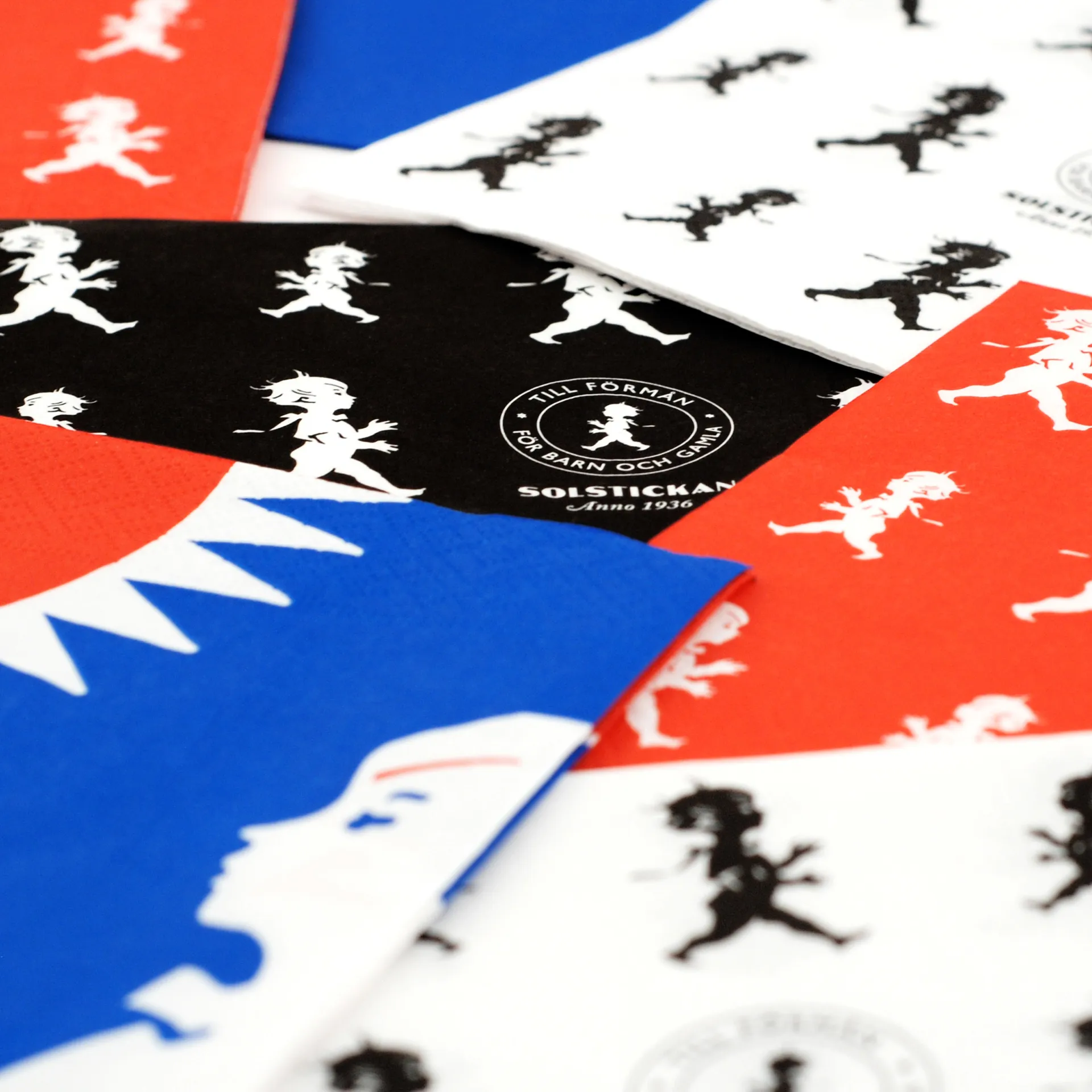 Servilletas Solstickan 33x33 cm 20 unidades, Negro Solstickan Design