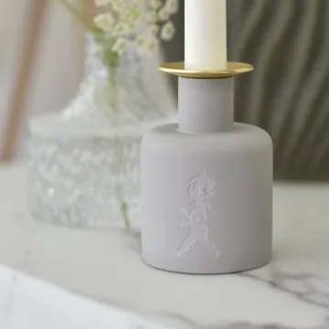 Solstickan candelero de cerámica - Gris claro - Solstickan Design