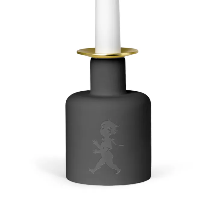 Solstickan candelero de cerámica - Gris oscuro-antracita - Solstickan Design