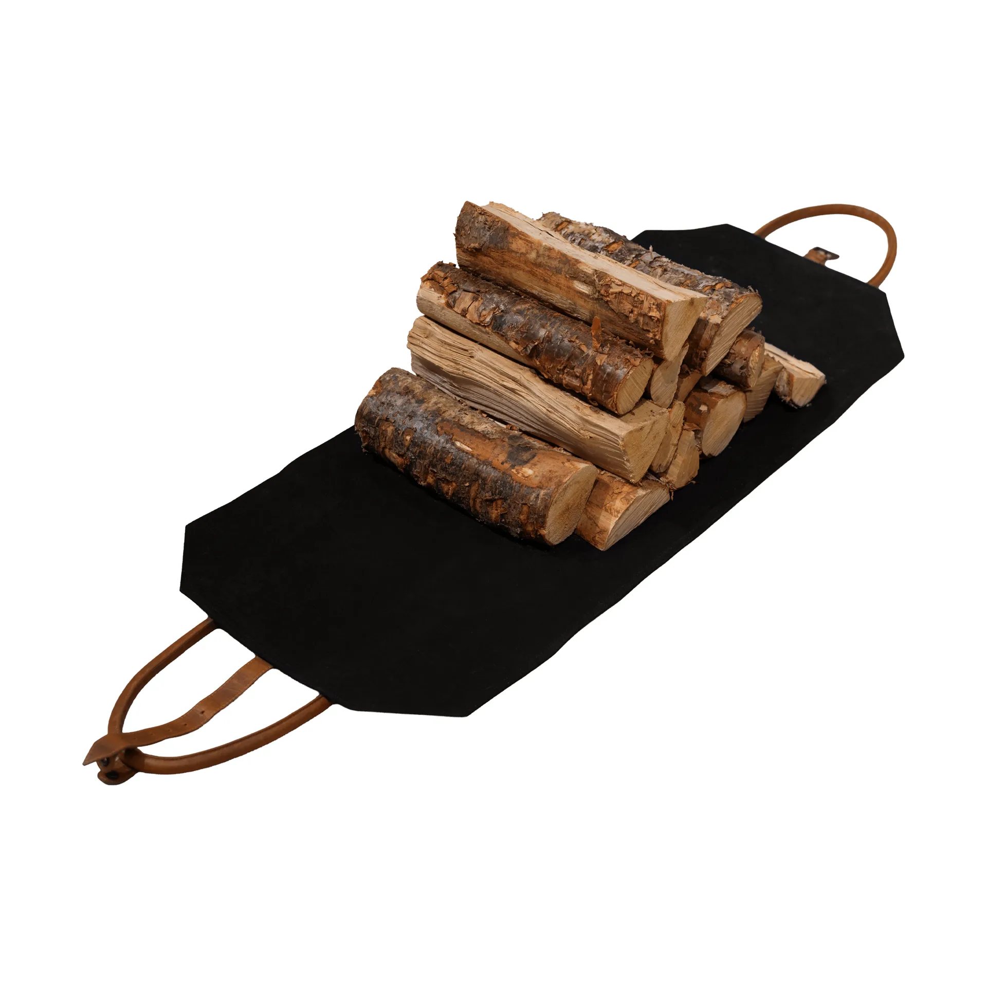 Solstickan cesta para leña de lona, Negro Solstickan Design