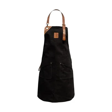 Solstickan delantal de lona - Negro - Solstickan Design