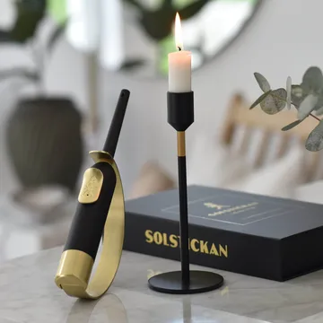 Solstickan encendedor de llama - Negro-latón - Solstickan Design