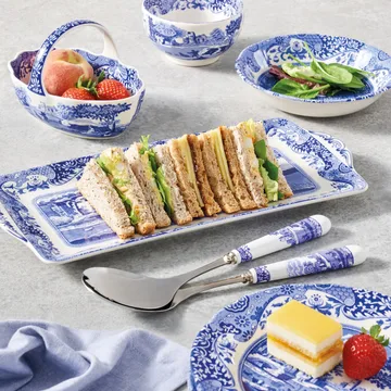 2 Cubiertos de ensalada Blue Italian - Cerámica-acero inoxidable - Spode