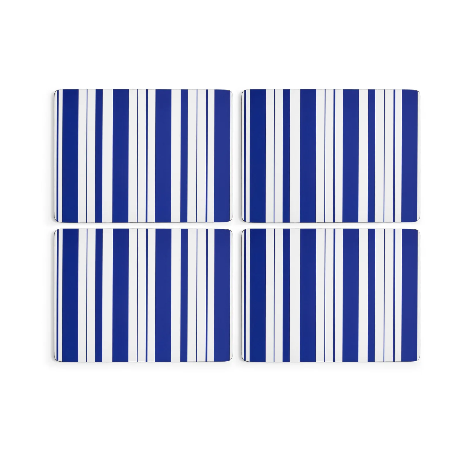 4 Manteles individuales Steccato 30x40 cm, Azul-blanco Spode