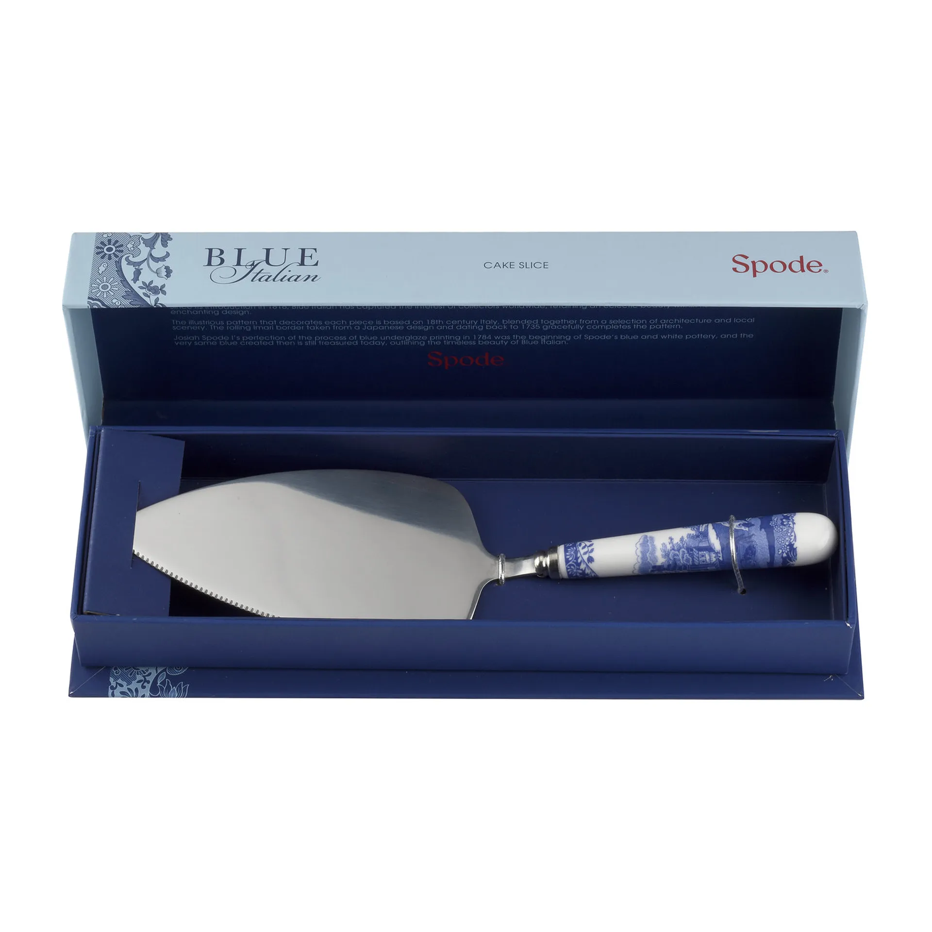Pala para tarta Blue Italian 25 cm, Cerámica-acero inoxidable Spode
