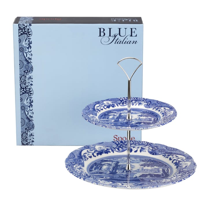 Plato para tarta Blue Italian, 2 pisos Spode