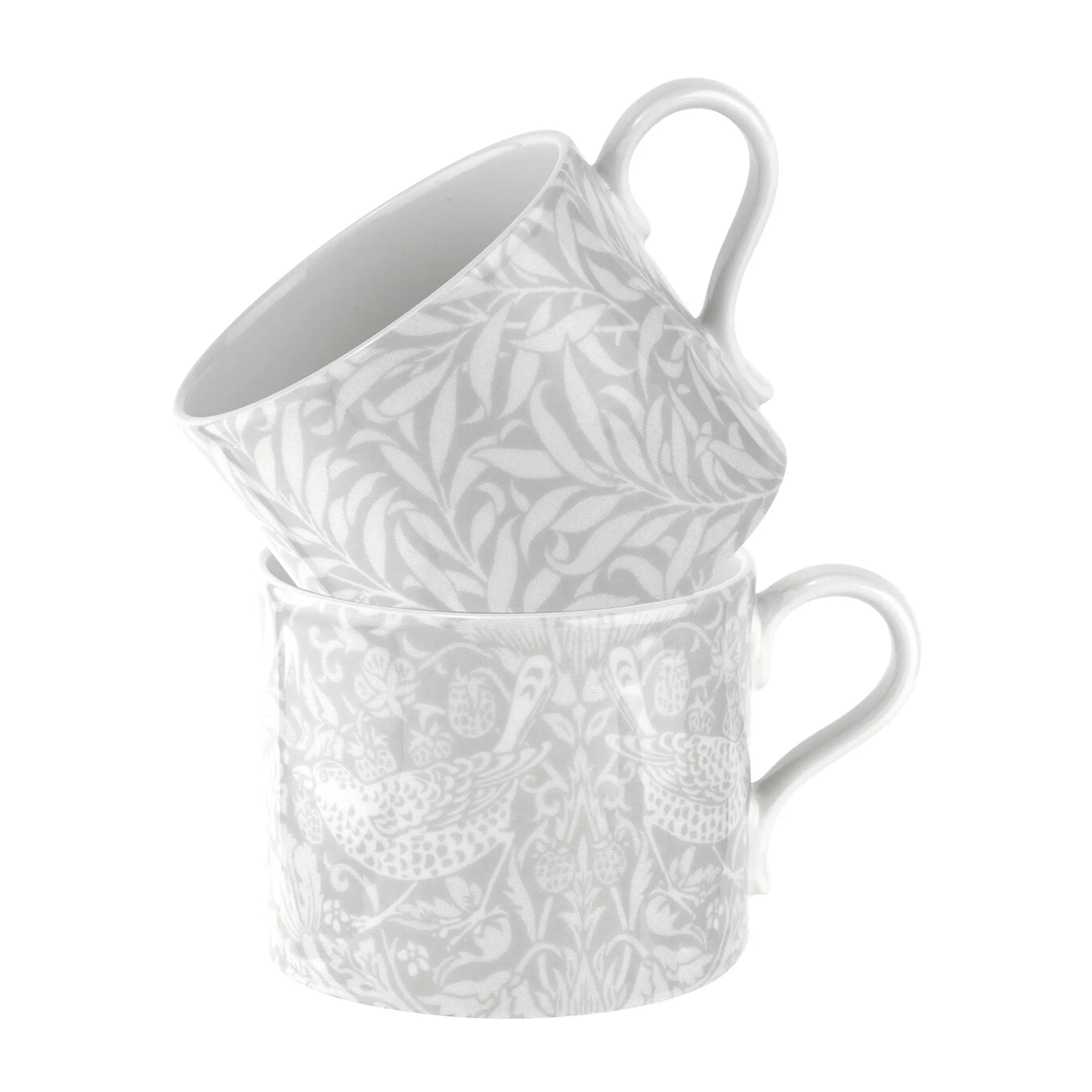 Set de 2 tazas Strawberry Thief & Willow Bough 34 cl, Grey Spode