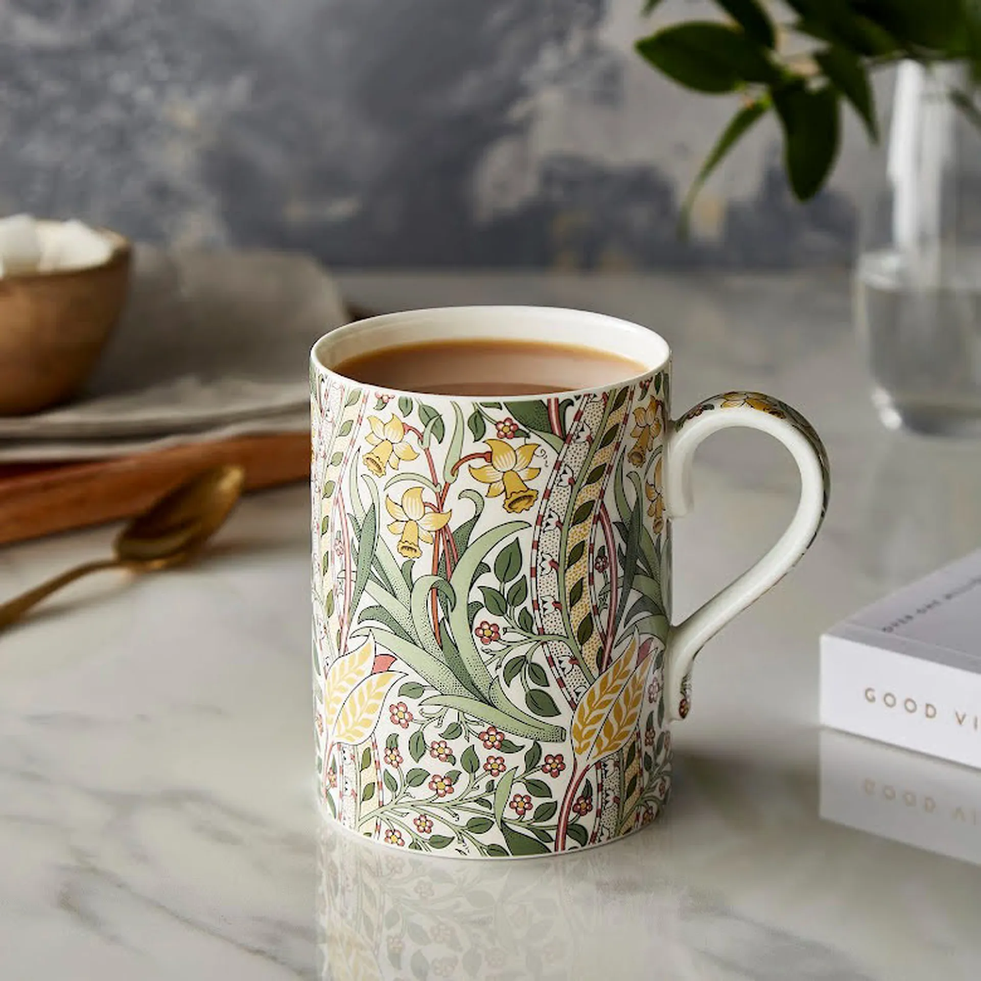 Taza Daffodil 35 cl, Bayleaf madder Spode