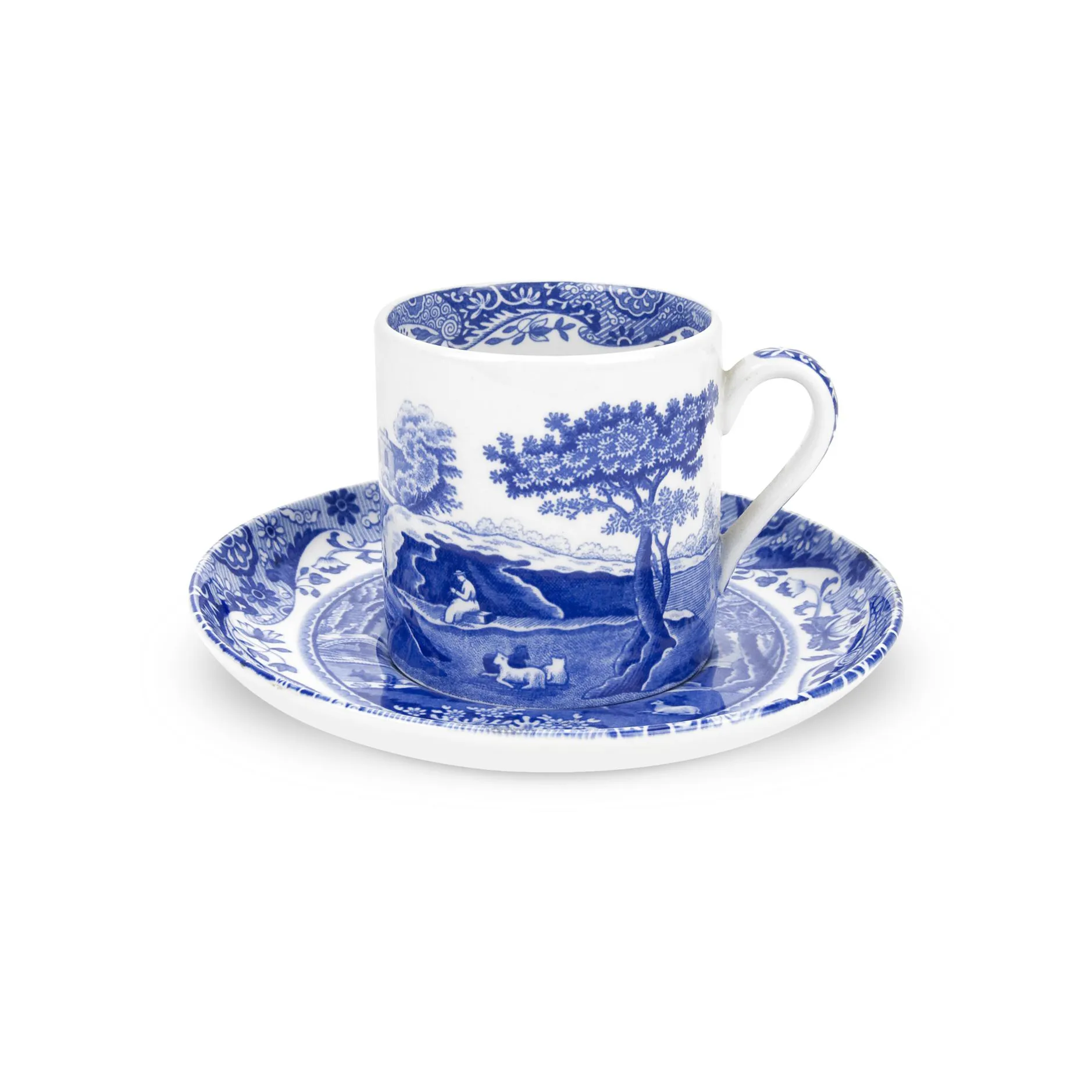Taza de café y platillo Blue Italian, 9 cl Spode