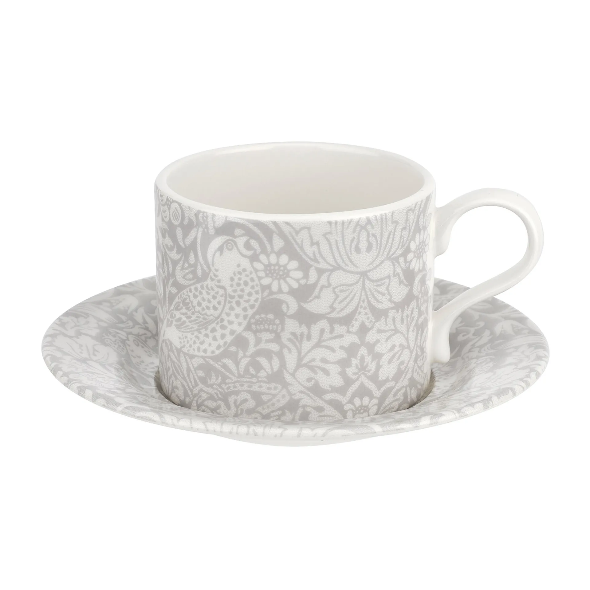 Taza de té y platillo Strawberry Thief 28 cl, Grey Spode