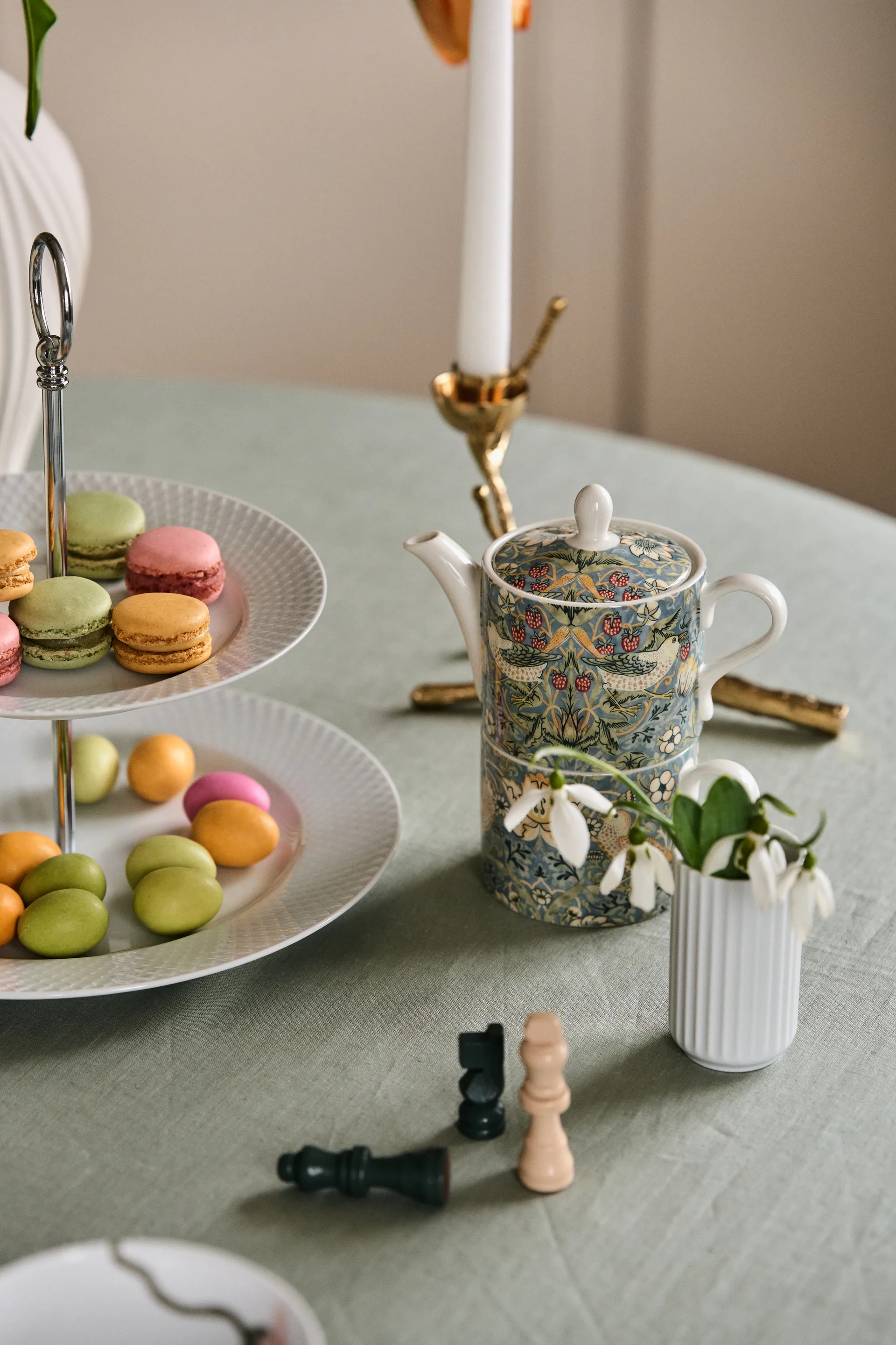 Tetera y taza de té Strawberry Thief, Multi Spode