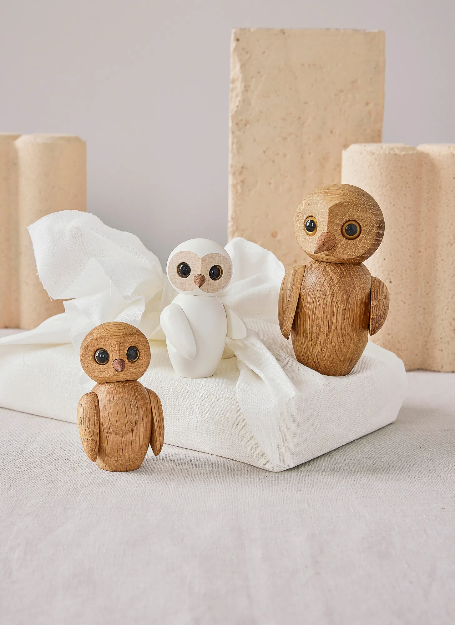 Decoración búho Wise 7 cm, Blanco Spring Copenhagen