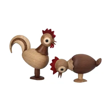 Figura gallo Rise  - Beige, 4,2x12x10,5 cm - Spring Copenhagen