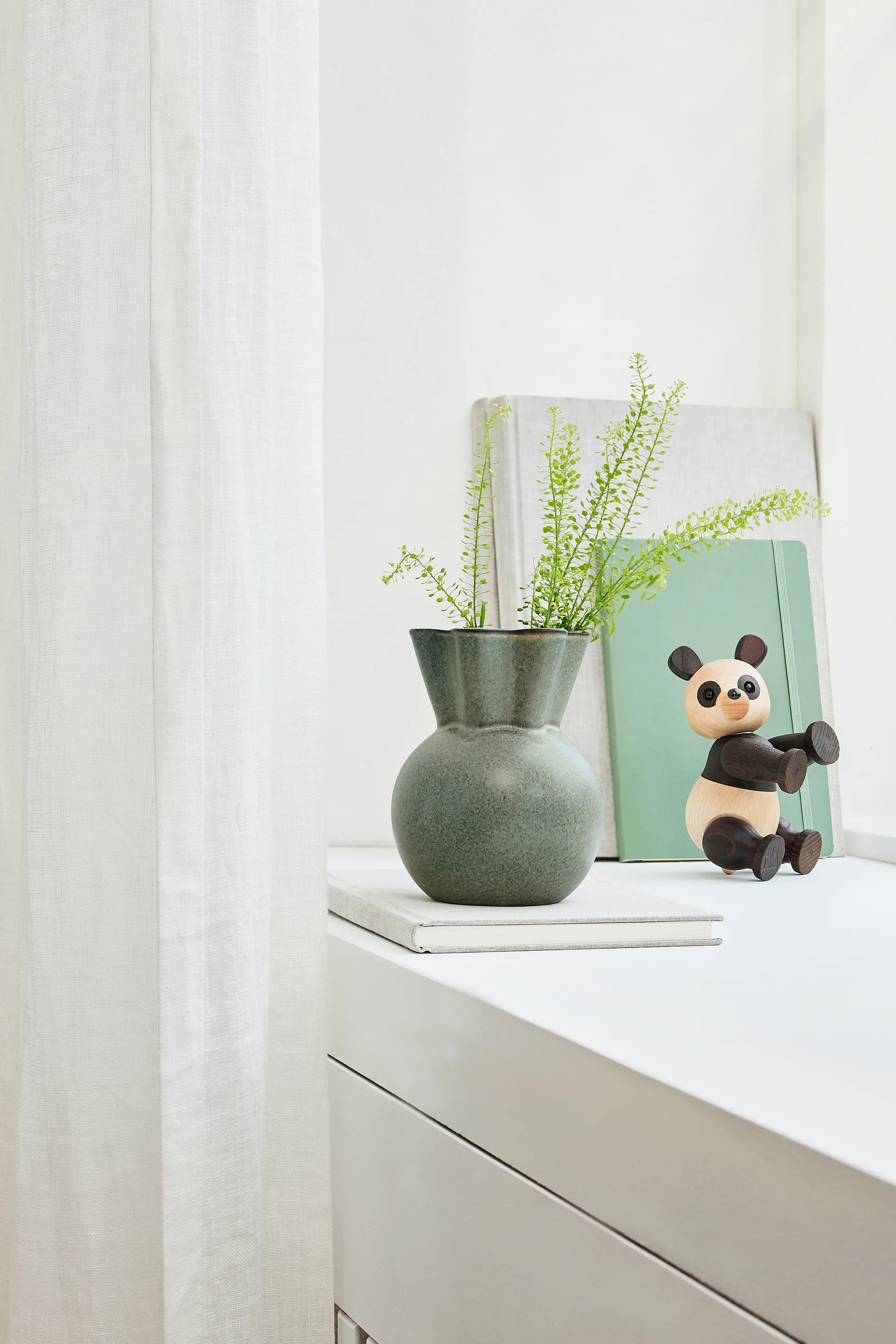 Jarrón Eva Stæhr-Nielsen 14 cm, Verde musgo Spring Copenhagen