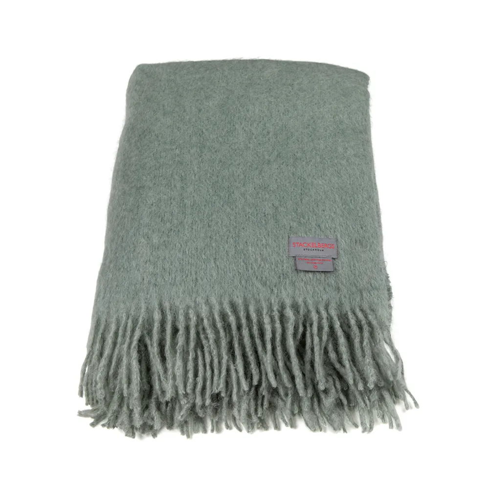 Manta de mohair, Sea foam & green bay melange Stackelbergs