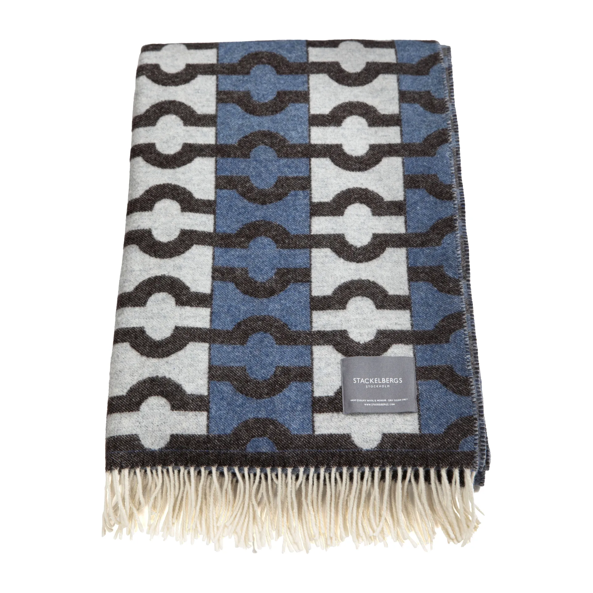 Manta Wallpaper, Blue, brown & white Stackelbergs