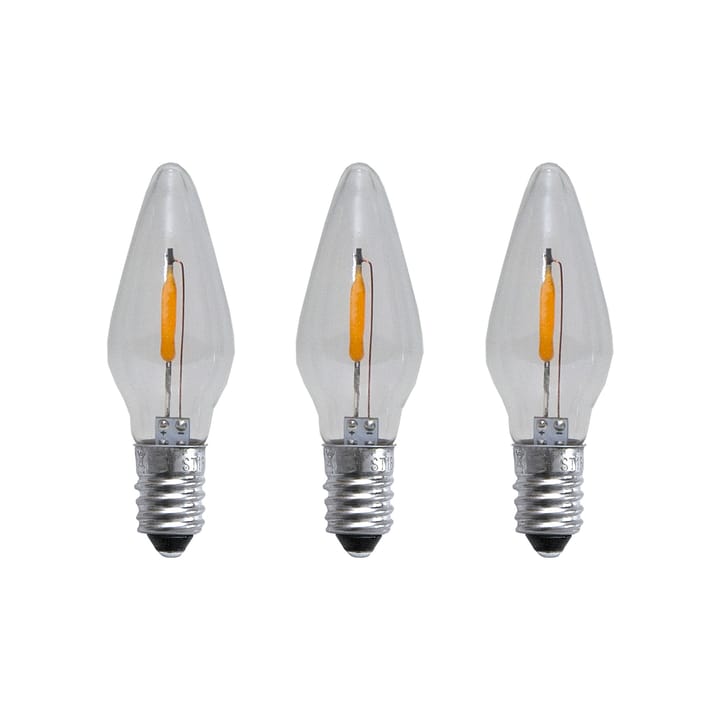3 Bombillas de repuesto E10 LED filament soft glow, 0,5W 1900K no regulable Star Trading