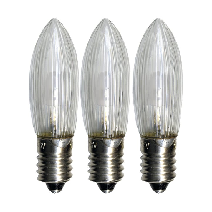 3 Bombillas de repuesto E10 universal-LED exterior, 0,2W 2100K no regulable Star Trading