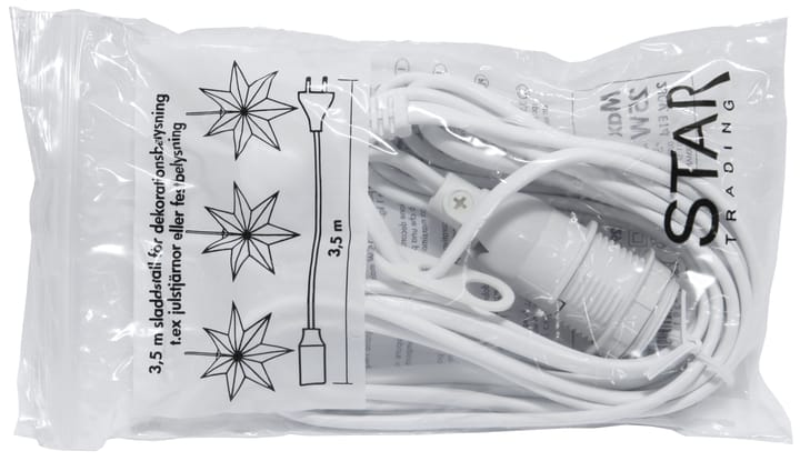 Cable E14 Basic 3,5 m, blanco Star Trading
