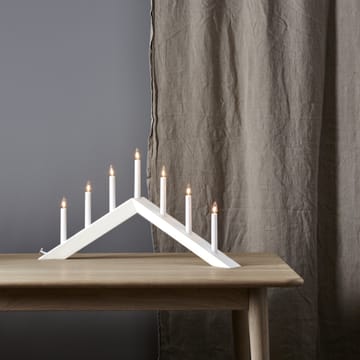 Candelabro Arrow 36 cm - blanco - Star Trading