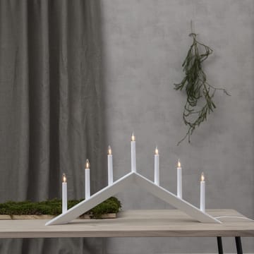 Candelabro Arrow 36 cm - blanco - Star Trading