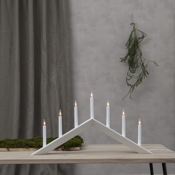 Candelabro Arrow 36 cm, blanco Star Trading