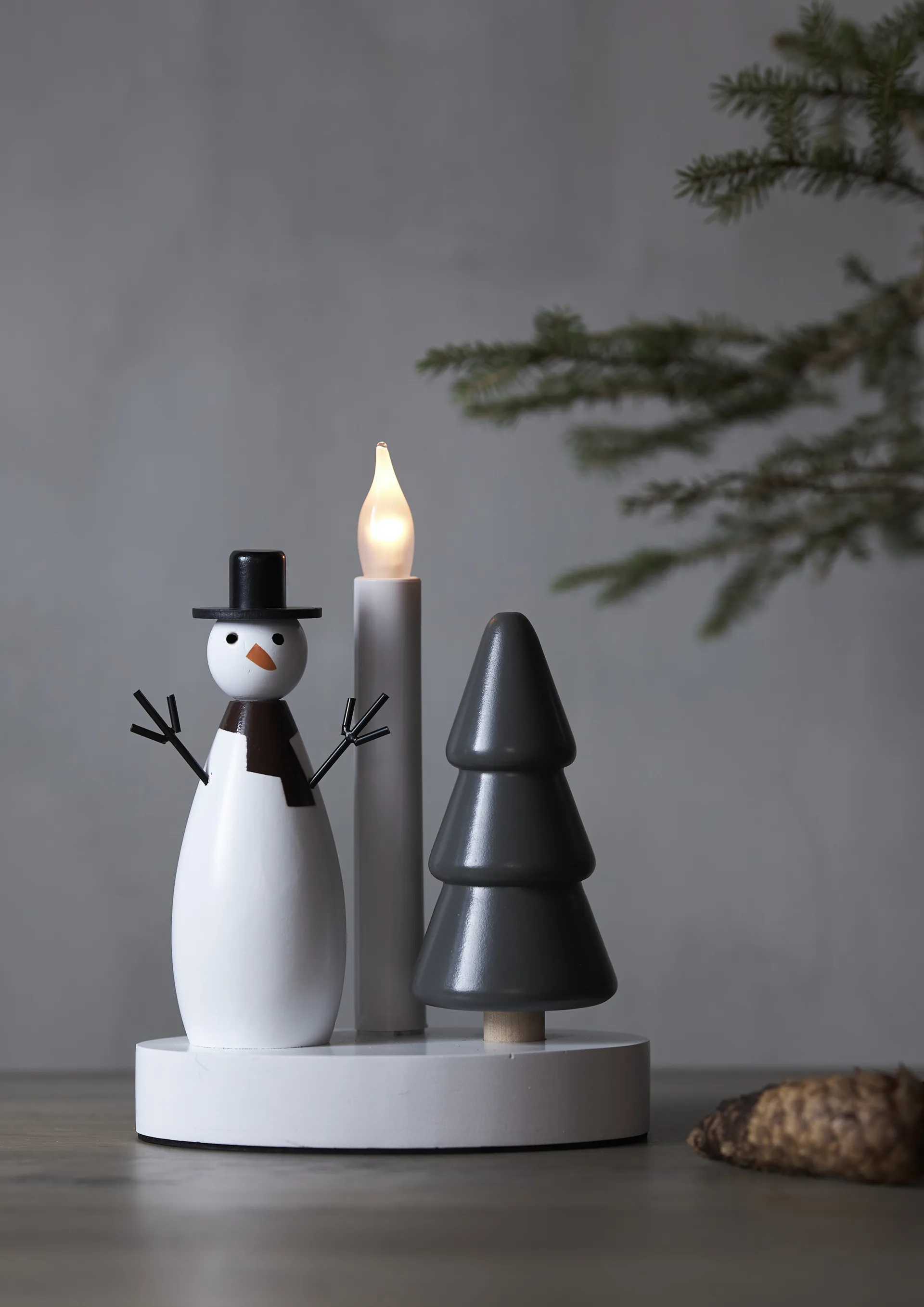 Candelabro Christmas Joy, Muñeco de nieve Star Trading