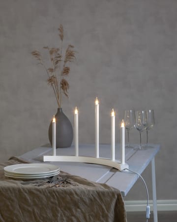 Candelabro de adviento Accent - blanco - Star Trading