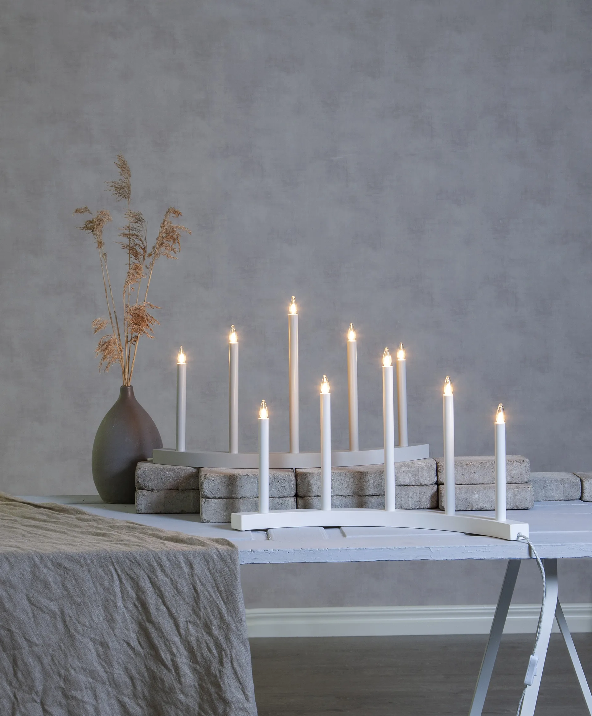 Candelabro de adviento Accent, blanco Star Trading