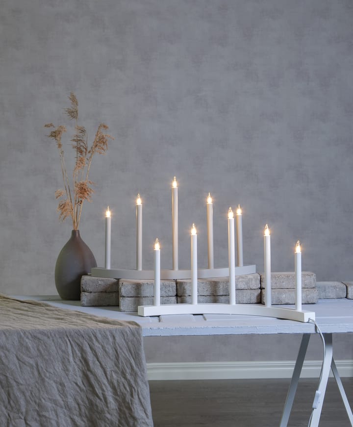 Candelabro de adviento Accent - blanco - Star Trading