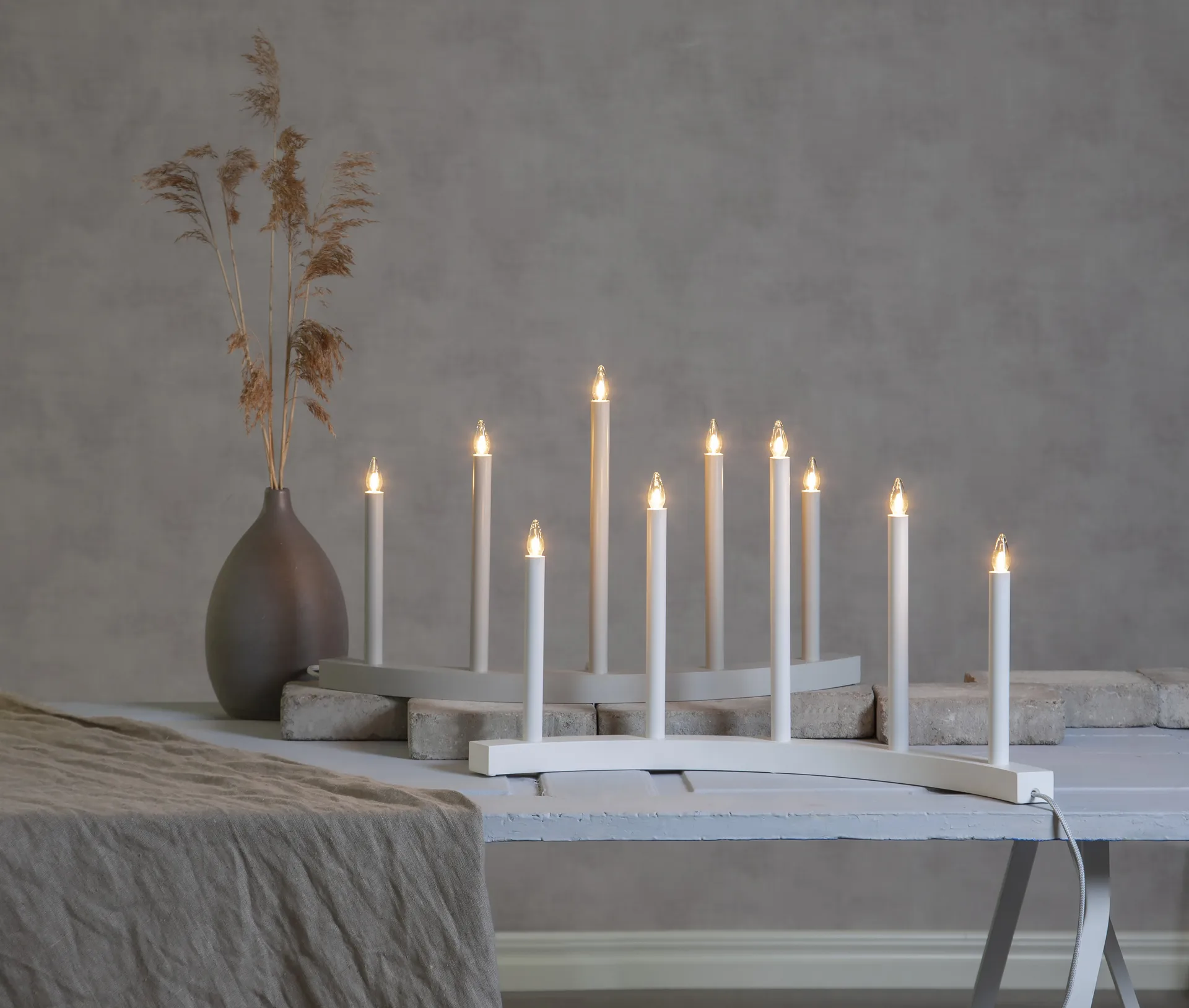 Candelabro de adviento Accent, blanco Star Trading