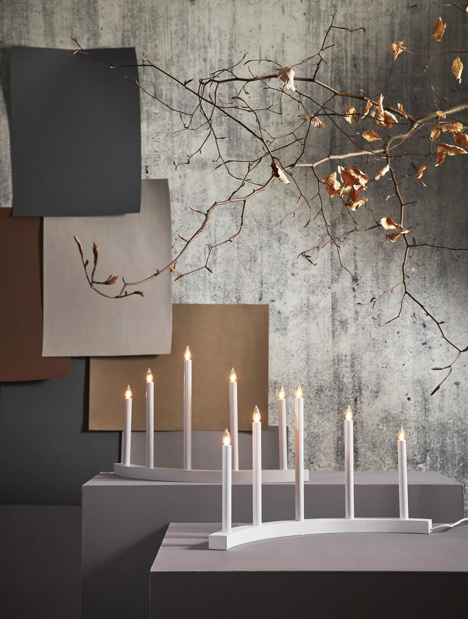 Candelabro de adviento Accent, blanco Star Trading