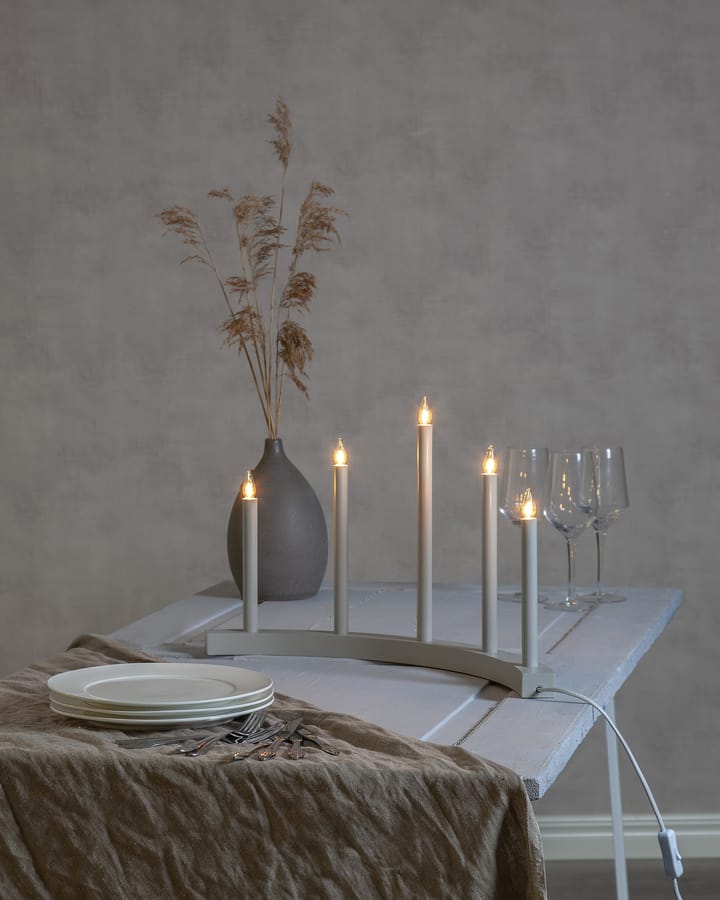 Candelabro de adviento Accent - gris - Star Trading