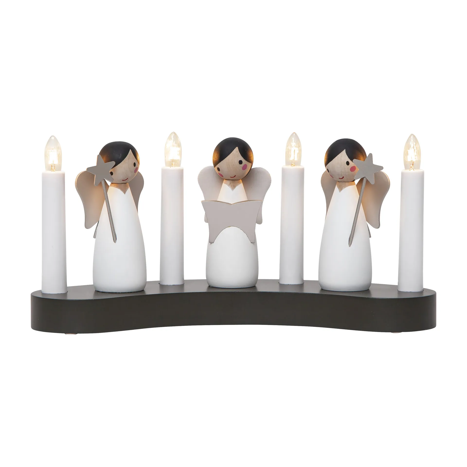 Candelabro de adviento Angel choir, blanco Star Trading