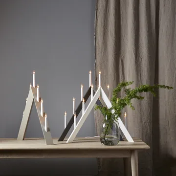 Candelabro de Adviento Arrow 64,5 cm paquete de 2 - Blanco - Star Trading