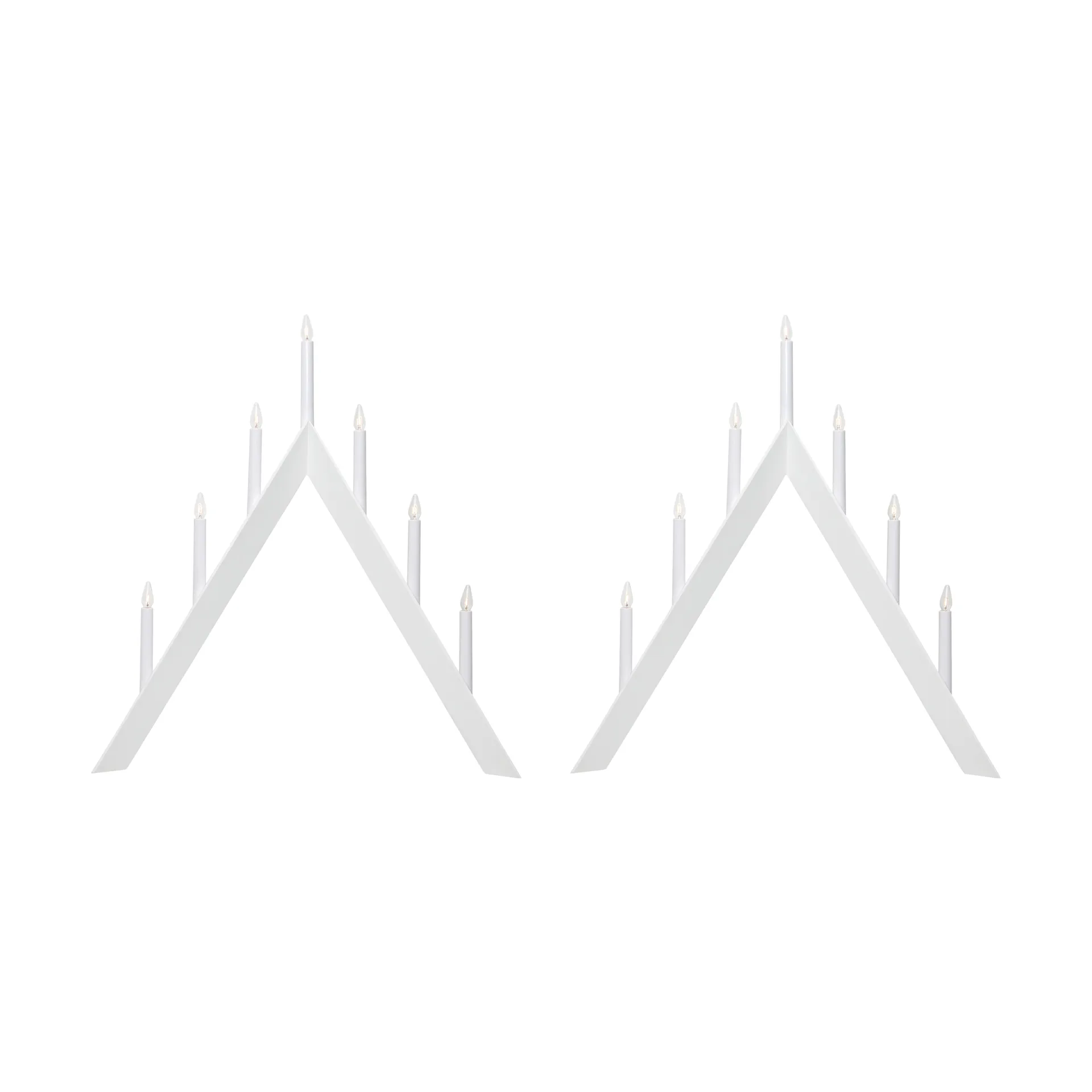 Candelabro de Adviento Arrow 64,5 cm paquete de 2 - Blanco Star Trading