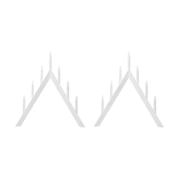 Candelabro de Adviento Arrow 64,5 cm paquete de 2 - Blanco - undefined - Star Trading