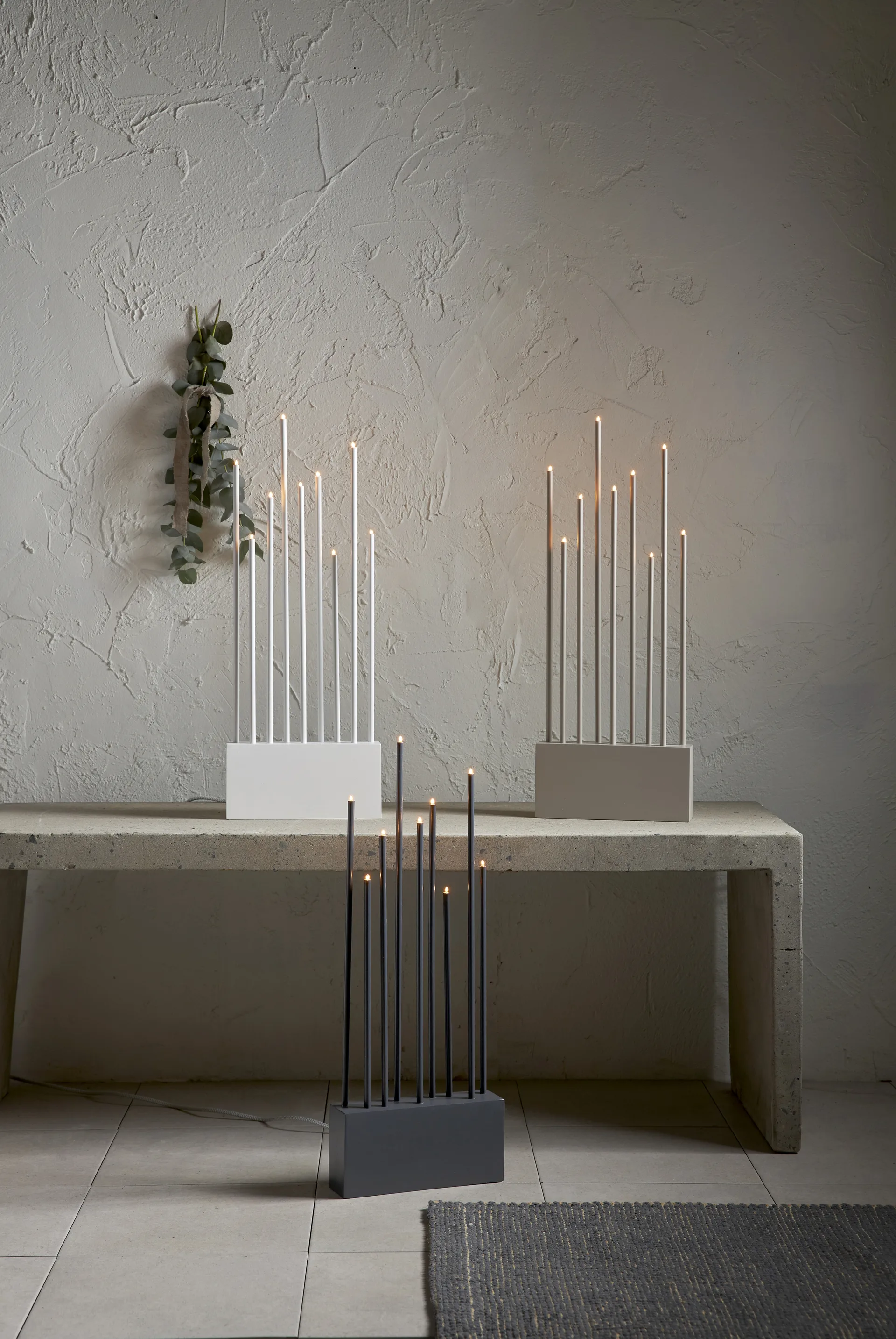Candelabro de adviento Buzz, gris Star Trading