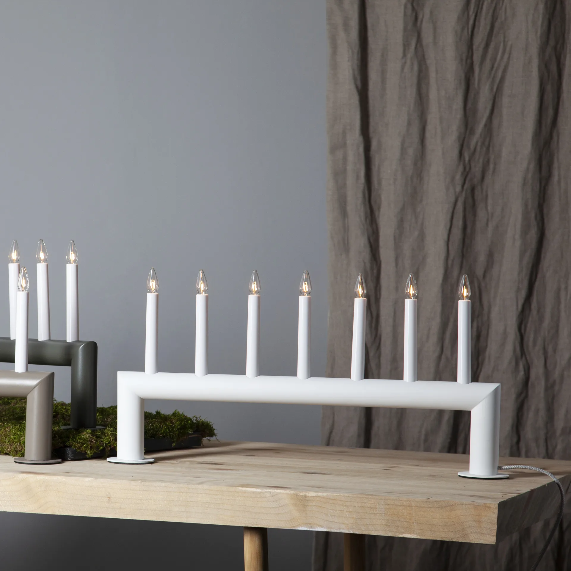 Candelabro de Adviento Circum bajo 29 cm, blanco Star Trading