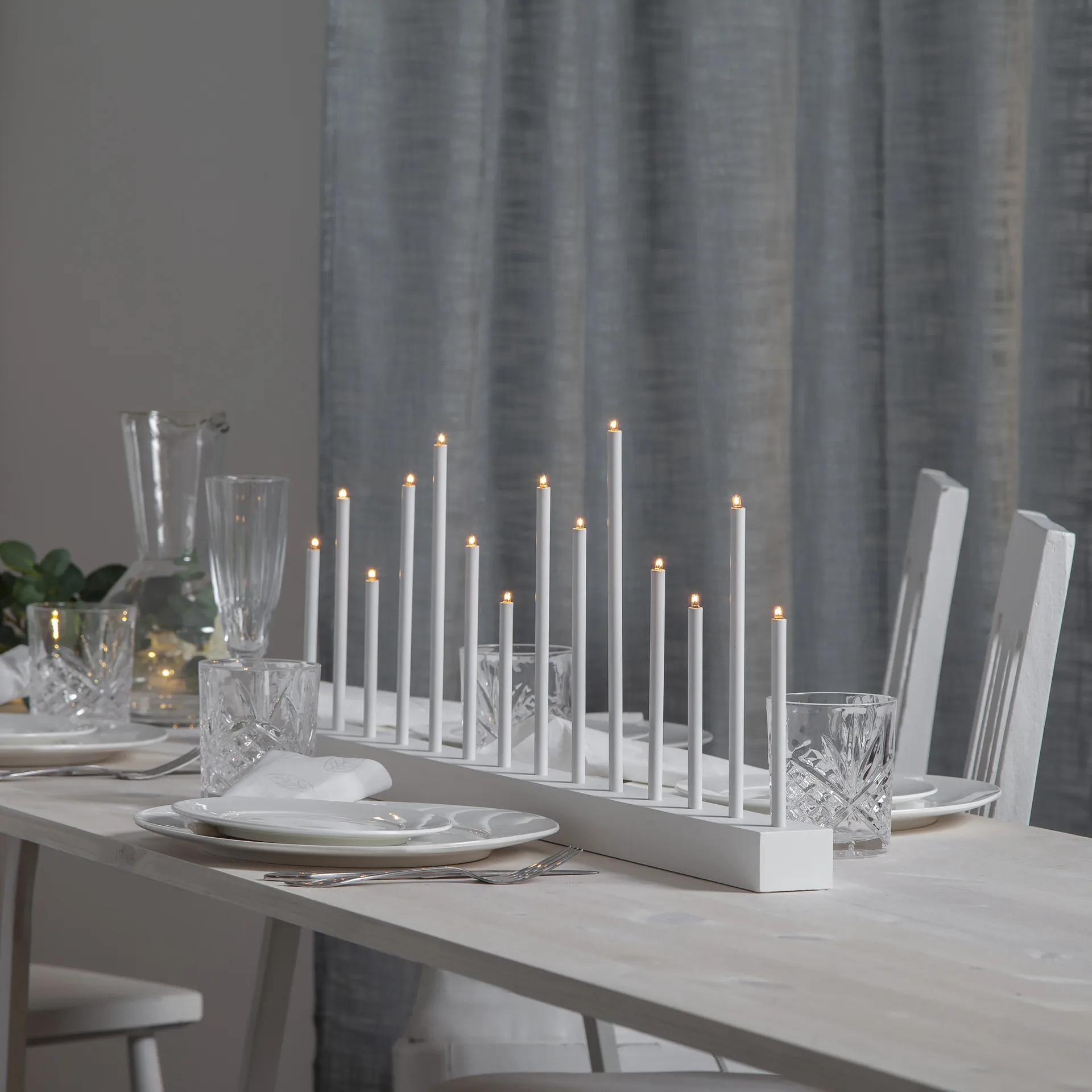 Candelabro de Adviento Echo, blanco Star Trading