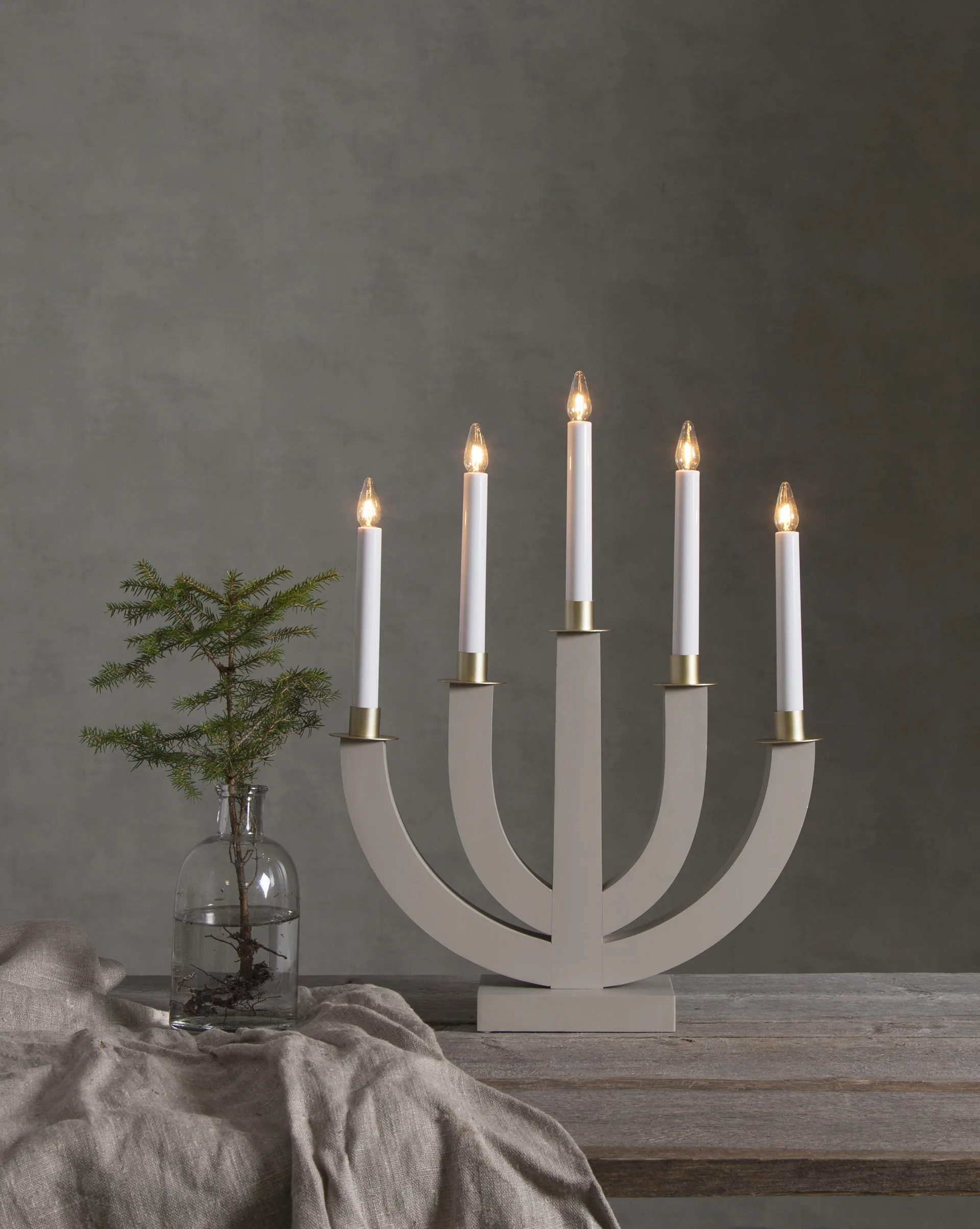 Candelabro de adviento Eli, Beige Star Trading