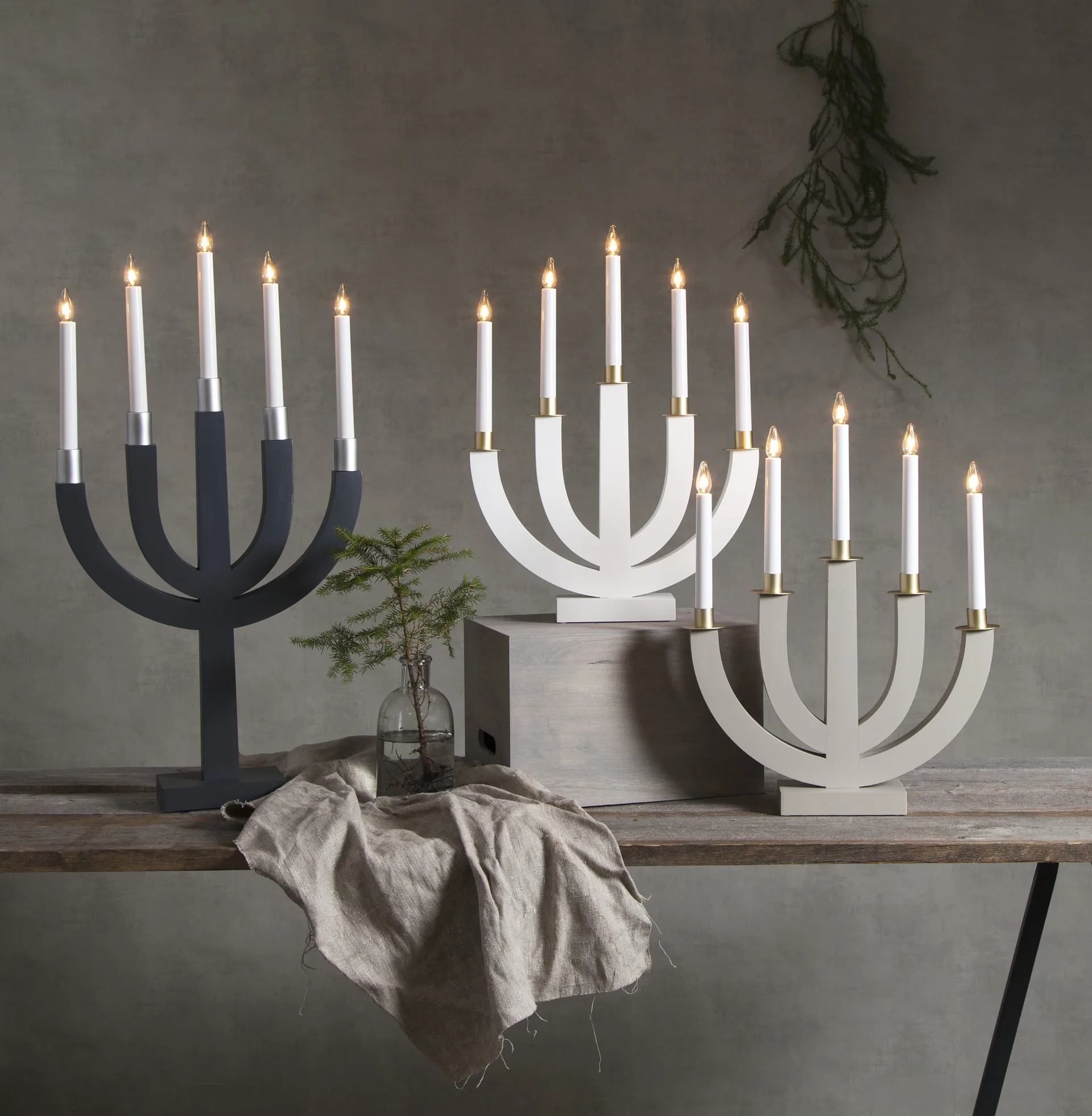 Candelabro de adviento Eli, Beige Star Trading