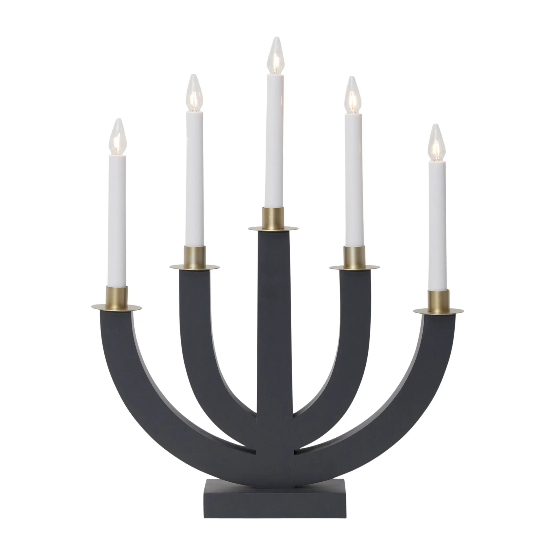 Candelabro de adviento Eli, gris Star Trading