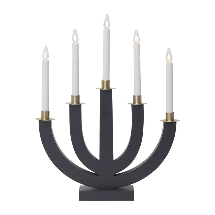 Candelabro de adviento Eli - gris - Star Trading