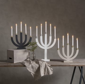 Candelabro de adviento Eli - gris - Star Trading
