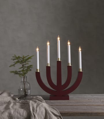 Candelabro de adviento Eli - rojo - Star Trading
